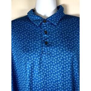 Jack Nicklaus Men's Golf Polo Size XXL Blue Polyester With Sailboat Design